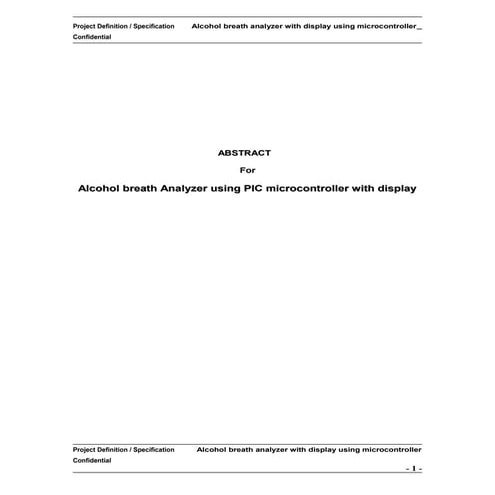 Alcohol breath analyzer