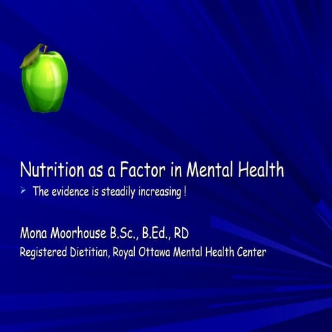Nutrition and Mental Health