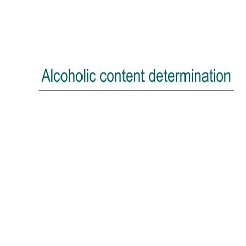 Alcohol distilation