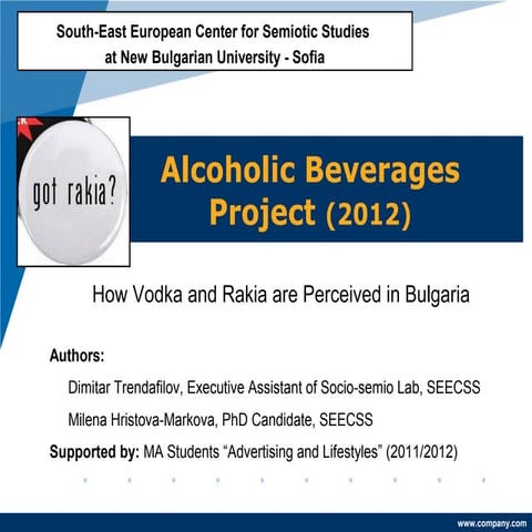 Perception of alcohol in Bulgaria