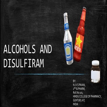 Alcohols and disulfiram BY N J V S PAVAN