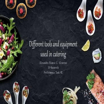 Different Tools and Equipment Used in Catering// Alexandra Alcuetas
