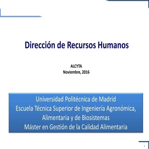 Dirección de recursos humanos