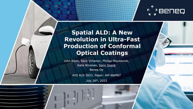 Spatial ALD: A New Revolution in Ultra-Fast Production of Conformal Optical C...