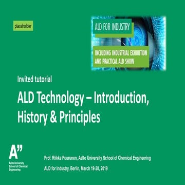 History of atomic layer deposition (ALD) in a nutshell | PDF