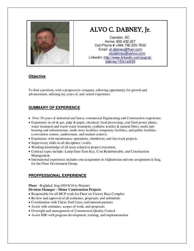 Al Dabney Professional Summary September 10 Al Dabney Professional Summary September 10