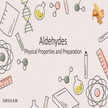 Aldehydes physical properties and preparation