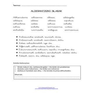 Alderantzizko silabak