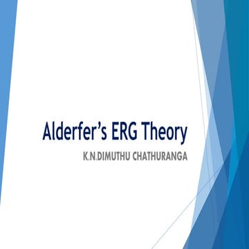Alderfer’s ERG Theory