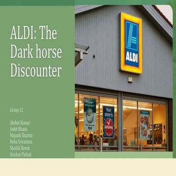 ALDI: The Dark horse Discounter