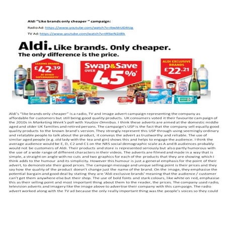 Aldi - Campaign Case Study