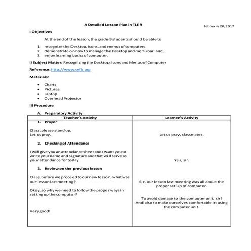 Aldie detailed lesson planspart 3