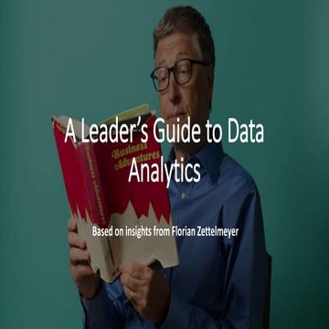 A leader’s guide to data analytics 