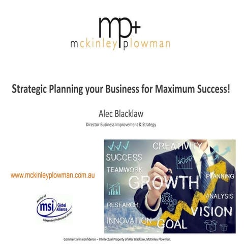 McKinley Plowman - Strategic Planning your Business for Maximum Success!
