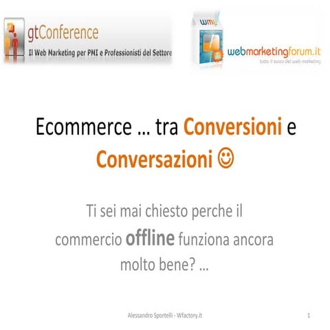 Alessandro Sporteli alla gtConference 2009