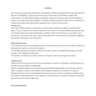 Alegoría de la caverna platon