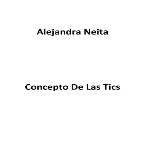 Alejandra neita conceptos tic