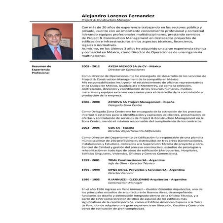 Alejandro Lorenzo Fernandez CV (es)