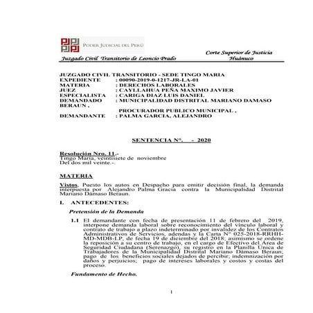 Alejandro palma.  sentencia fundada