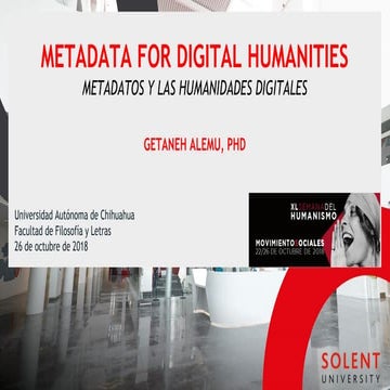 Metadata for digital humanities