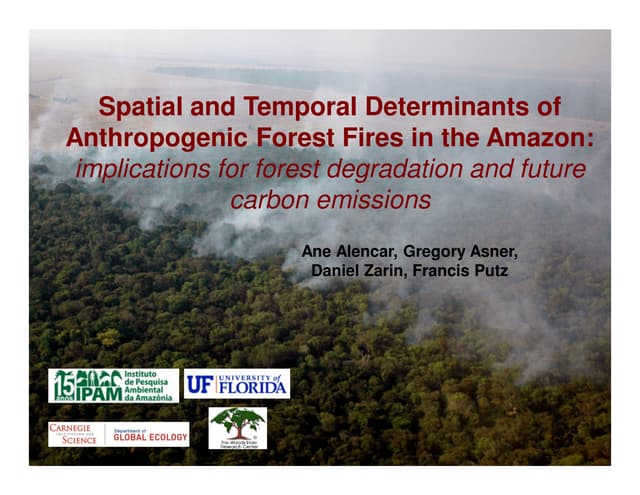 Spatial and temporal determinants of anthropogenic forest fires in the Amazon