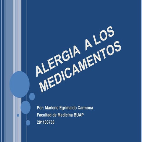Alergia  a los medicamentos
