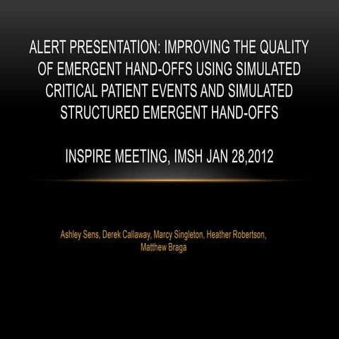 Alert hand off san diego jan 16