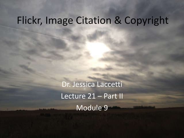 Ales204 -  Lecture 20 Part 2 - Creative Commons and Copyright - 2012