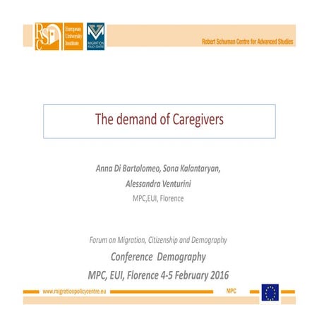 Alessandra Venturini - the demand of caregivers