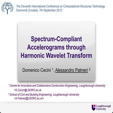 Spectrum-Compliant Accelerograms through Harmonic Wavelet Transform