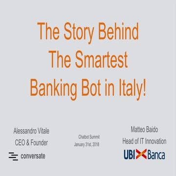 Il più intelligente Chatbot Bancario in Italia!