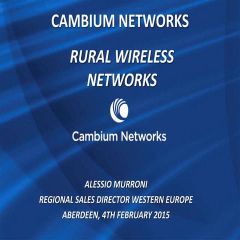 Alessio Murroni - Cambium Networks