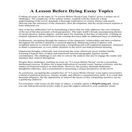 A Lesson Before Dying Chapter 7 Questions And Answers www.slideshare.net
