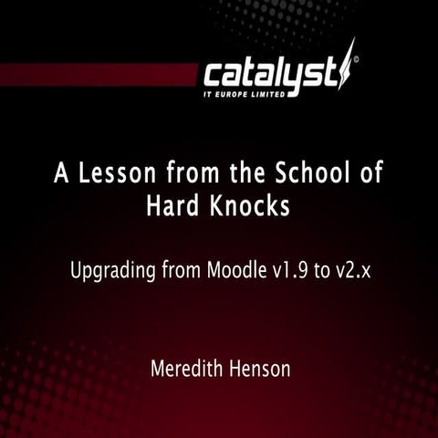A lesson from the school of hard knocks upgrading from v1.9 to 2