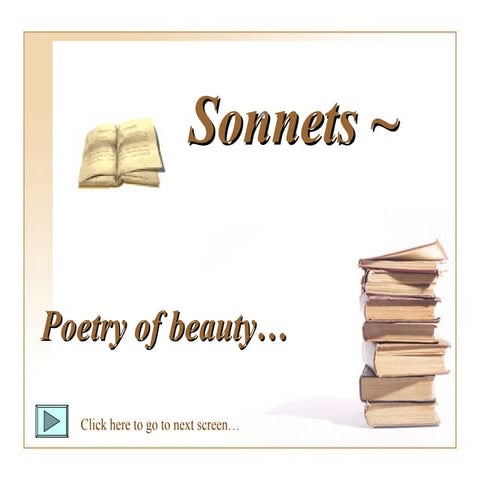A lesson on sonnets by Christine Rodriguez