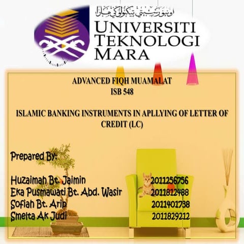 ISLAMIC BANKING INSTRUMENTS IN APLLYING OF LETTER OF CREDIT (LC) | PPTX