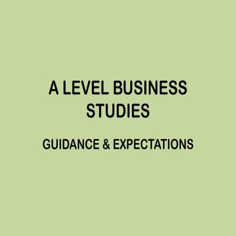 A level business_guidance&expectations