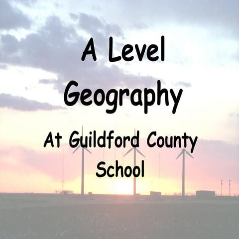 A Level Geography | PPT