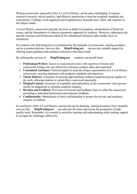 A Level English Coursework Examples. This resource | PDF