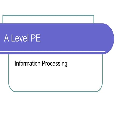 A level PE Info Processing 2013