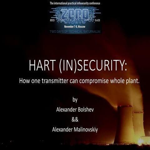 Alexander Bolshev, Alexander Malinovsky - HART (in)security