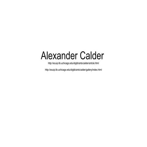 Alexander calder