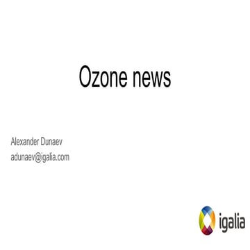 Ozone news