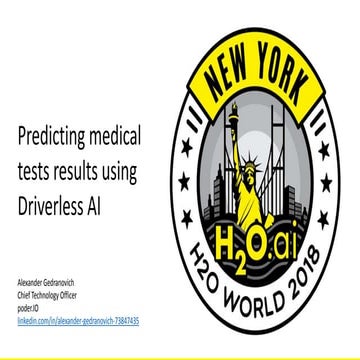 Predicting Medical Test Results using Driverless AI