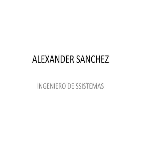 Alexander Sanchez