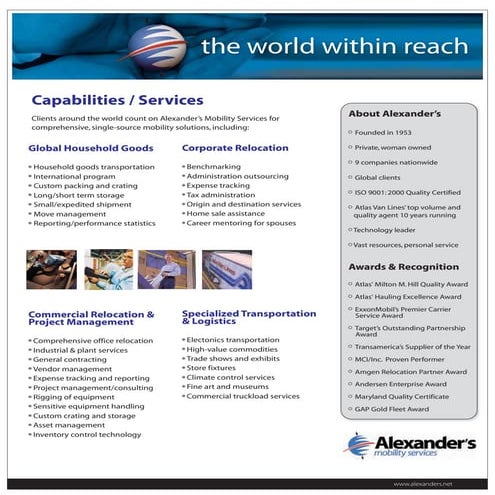 Alexanders Mobility Services Profile | PDF