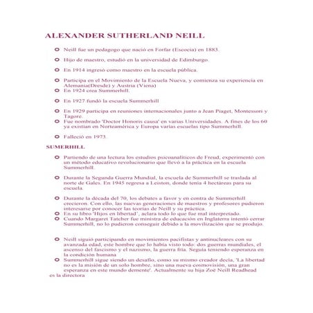 Alexander sutherland neill | DOC