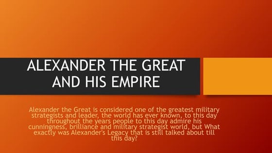 Alexander the great powerpoint | PPT