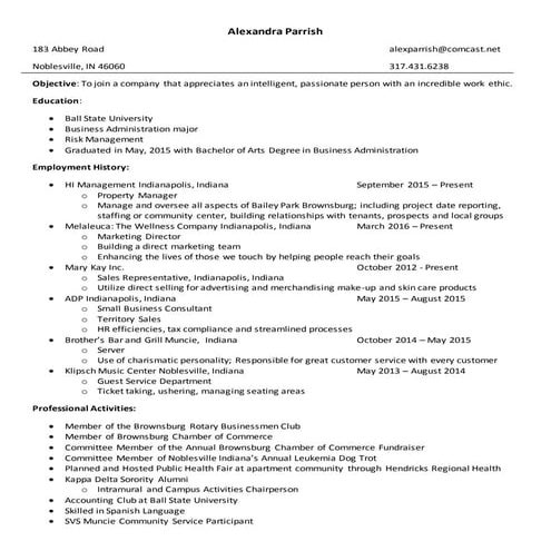Joshua Brown Resume 2016 | DOC