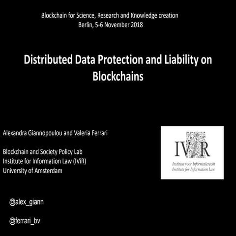 Distributed data protection and liability on the blockchain